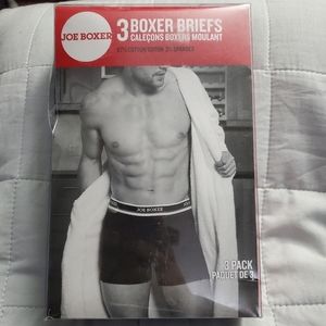 Joe Boxer 3 Boxer Briefs - Red M/M (32-34)